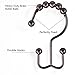 COSFY Shower Curtain Hooks Rings, Rust-Resistant Metal Double Glide Shower Hooks for Bathroom, Modern Decorative Design Shower Rods Curtains - Bronze