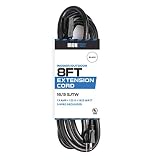 8 Ft Outdoor Extension Cord - 16/3 Durable Black Cable