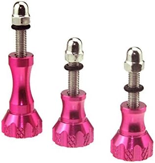 Thumbscrew Set for Gopro Hero 4, 5 , Thumb Knob Stainless Bolt Nut Screw Kit for GoPro Green Color, for Hero+ LCD, 3+, 3, 2, 1 - 2 Thumb Screw Bolts 2 Short and 1 Long