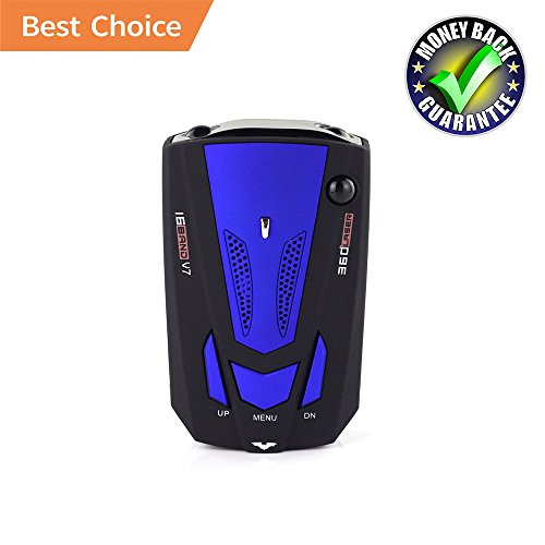Radar Detector, Voice Alert and Car Speed Alarm System with 360 Degree Detection, City/Highway Mode Radar Detectors for Cars