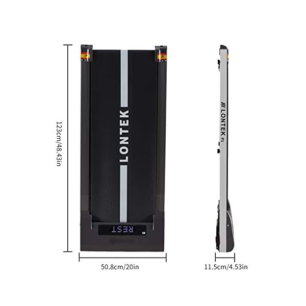 LONTEK-Treadmill-Electric-Walking-Machine-with-Speakers-Under-Desk-Treadmill-with-Remote-Control-Bluetooth-Body-Fat-Program-and-LED-Display-Jogging-Walking-Machine-for-Home-Office-Grey LONTEK Electric Walking Machine with Speakers, Under Desk Treadmill with Remote Control