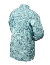 Aqua diseño Hombres Vented manga larga Camo Pisos de agua salada Pesca con Mosca Camisa