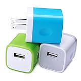 Wall Charger, HUHUTA 3 Pack Universal Travel Portable USB Charger Adapter iPhone Charger Plug for iPad, Samsung Galaxy S8, S8 Plus, S7 S6 edge, LG G6 G5, Motorola Moto, Nokia, HTC, Sony, PS4