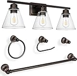 Hykolity 3-Light Vanity Light Fixture, 5-Piece