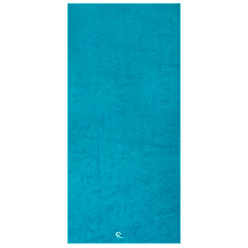 Aurorae Sport and Swim Towel Aqua for Beach, Pool, Travel, Microfiber, Super Absorbent, Extra Large, Lightweight (Kauai Coast) - Thumbnail 5