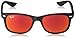 Ray-Ban Junior RJ9052S New Wayfarer Square Sunglasses, Matte Black/Brown Mirror Orange, 47 mm