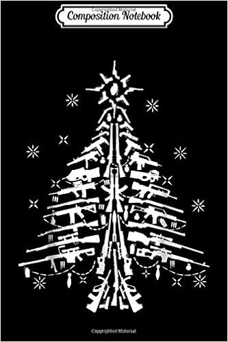 Composition Notebook Guns Christmas Tree Handgun Assault Rifle M4