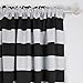 Deconovo Striped Room Darkening Curtains Rod Pocket Black and Greyish White Striped Curtains for Living Room 52W X 84L Black 2 Panel Curtains