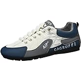 Men's Vintage Plaid Casual Sports Shoes, Breathable Sneakers with Round Toe
