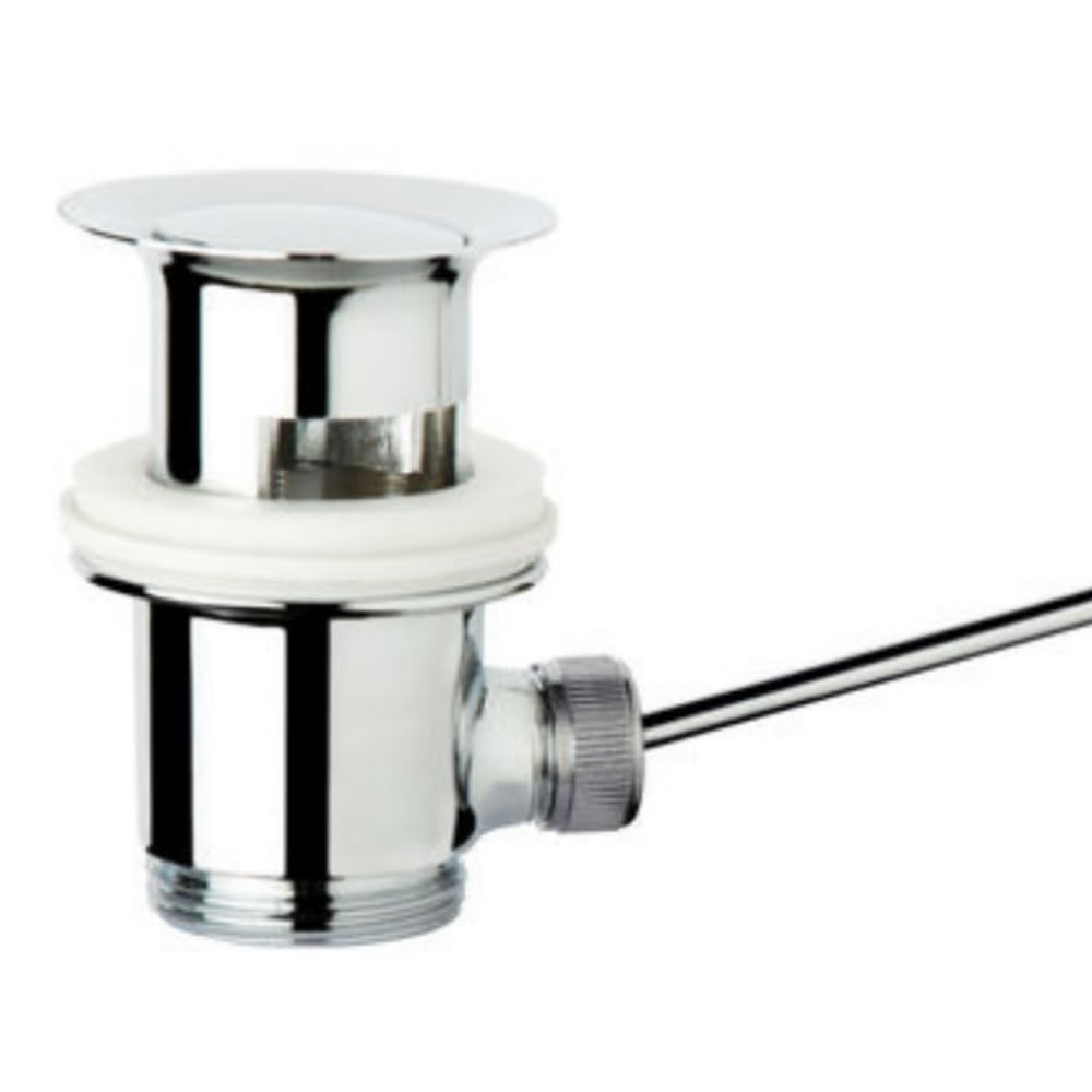 Schläfer 40510010 | Universal Pop Up Waste 1 1/4 Basin Waste with Lever Rod, Ø40 mm Adjustable Stopper with Hair Filter, Chrome Plated Brass Body | Overflow Compatible | Brass Linkage Connector.
