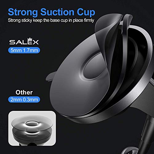 SALEX Magnetic Phone Holder. Universal Car Mount for Dashboard and Windshield. 360° Rotation with 6 Strong Magnets, Suction Cup, Dash Pad, Metal Telescopic Arm for Phones, GPS up to 7 Inches [Silver] - Thumbnail 3