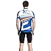 INBIKE Men's Summer Breathable Cycling Jersey and 3D Silicone Padded Shorts Set Outfit, Navy, (US) L-(CN) XXL