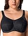 SYROKAN Women's X-back Full Support Bounce Control Plus Size Underwire Sports Bra