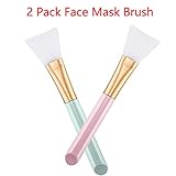 Face Mask Brush Mask Beauty Tool Silicone Face Mask Brush 2 PCS Face Mask Brush, Mask Beauty Tool Soft Silicone Facial Mud Mask Applicator Brush Hairless Body Lotion And Body Butter Applicator Tools