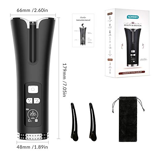 Automatic Curling Irons, Xpreen Cordless Hair Curler Rechargeable