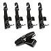 4 Car Seat Headrest Hooks Plus 1 Double Sunglasses Visor Clip - Car Organizer Kit by ReadyGo - Universal Vehicle Headrest Hangers Backseat Storage for Purses Coats Handbags Grocery Bag, Bottle Holder