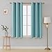 Deconovo 100% Blackout Curtains – Noise Reducing, Thermal Insulated Drapes – Grommet Room Darkening Window Panels – Light Blocking & Privacy Protection (Teal, 42x63 Inch, 1 Panel)
