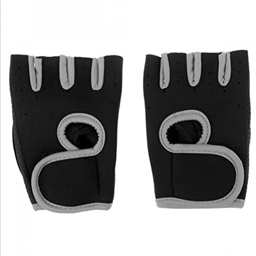 TXIN Men Women Weight Lifting Gloves Fitness Gym Exercise Training, Workout Driving Gloves Cycling Gym Fingerless Glove for Indoor Outdoor (Grey,M)