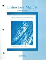 Management information systems: The manager's view : instructor's manual 0074093320 Book Cover