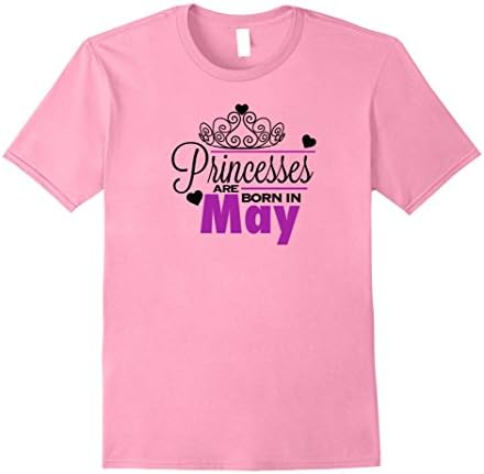 Mens Princesses Are Born In May T-Shirt XL Pink