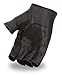 First Mfg Co Roadster Fingerless Leather Gloves - Lightweight Cowhide Leather, Unlined, Perforated Panels, Adjustable Strap