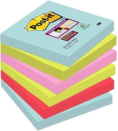 Miami Post-it Super Sticky Notes 76 x 76 mm [Pack de 6]: Amazon.es: Oficina y papelería