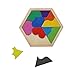 PlayMaty Colorful Wooden Tangram Puzzle Heart Shape Montessori Educational Toys For Children DIY Math Toy Jigsaw Puzzles Kids Intellectual Blocks Toy