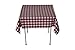 Table in a Bag TC4848RW Square Polyester Poplin Gingham Tablecloth, 48-Inch by 48-Inch, Red and White Checkered Pattern
