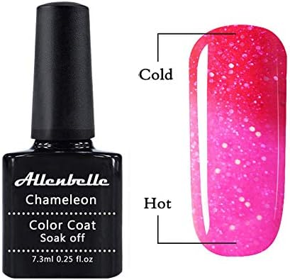 Allenbelle Color Changing Nail Polish Set Color Changing Gel Polish Set Mood Soak Off Uv Led Gel Nail Polish (5739)