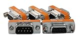 Your Cable Store 5 Pack Serial Port 9 Pin Null Modem Adapter DB9 Male/Female RS232