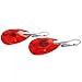 Royal Crystals Sterling Silver 925 Red Mary Teardrop Earrings Made with Crystals Imitation GlassDrop and Dangle Leverback Earrings