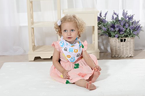 Baby Bandana Drool Bibs for Boys and Girls,100% Organic Cotton, Soft, Absorbent Unisex Bibs Bandana, 8 Packs Bibs Popular Baby Shower/ Registry Gift Set - Thumbnail 4