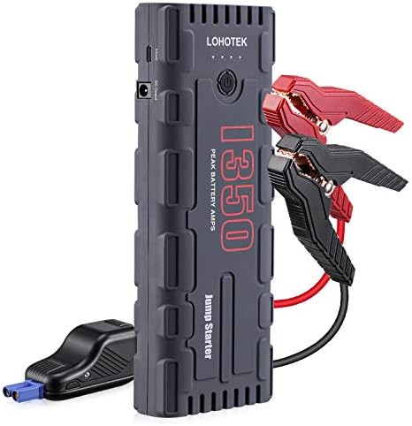 LOHOTEK G17 Car Jump Starter - 1350A Peak 21600mAh, 12V Auto Battery Jumper, Booster (up to 8.0L Gas, 6.5L Diesel), Portable Power Pack for Cars, Truck and Phone Charger with Dual USB