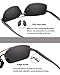wearPro Polarized Ultralight Rectangular sunglasses for Men 100% UV Protection WP9006(Black gun)