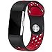 Maledan Sport Bands for Fitbit Charge 2 with Air Holes, Black/Red Small