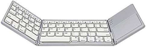 AURTEC Foldable Bluetooth Keyboard with Touchpad, Rechargeable
