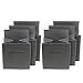 Sorbus Storage Cubes - 11 Inch Foldable Fabric Baskets for Organizing Pantry, Closet, Shelf, Cubby - 6 Grey Collapsible Cloth Storage Bins with Handle for Home, Bedroom