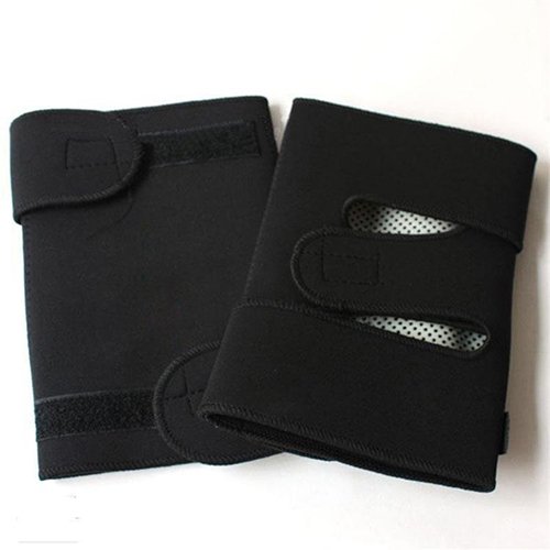 CACT CactusAngui 1 Pair Tourmaline Self Heating Knee Pads Magnetic Therapy Knee Support Belt Knee Massager Black