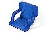 Portable Multiuse Adjustable Recliner Stadium Seat by Trademark Innovations (Blue)