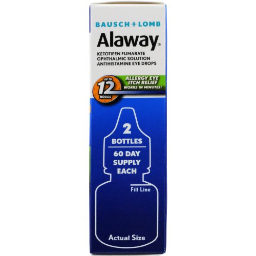 Alaway Antihistamine Eye Drops, 0.34 fl oz (Pack of 2)