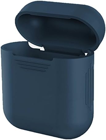 Alphewgo 2017 Portable Silicone Shock Proof Protective Cover Case Box for Apple AirPods Earphone (Blue)