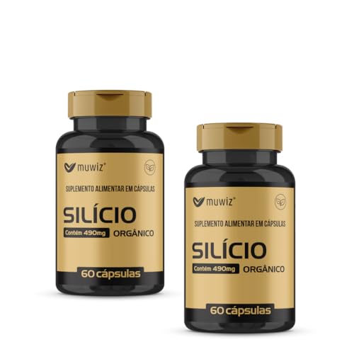 Silício Orgânico – 60 Cápsulas 490mg Suplemento Alimentar Muwiz 2 Unidades