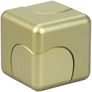 Tezewa Spinning Tops Amazing Toys Ultra Fast Bearings Fid Get Finger Cube Great Gift For Release Pressure (Light Gold-Cube)