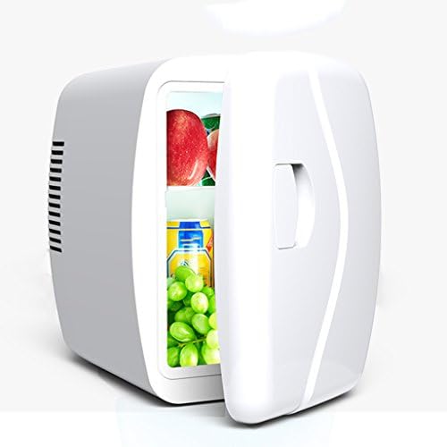 LJ 4L Silent Mini fridge Cooler and Warmer,car and home use ( Color : White )