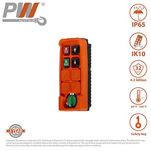 1 Ton Electric Wire Rope Hoist 2,200 lbs. 38 ft. Wireless 110V