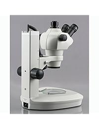 8 x  50 x Track soporte Zoom trinocular microscopio estéreo w Top & Bottom Luces LED