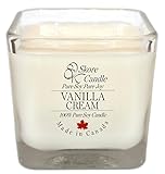 Vanilla Cream Scented Soy Candle - 14 oz. Made with pure, natural soy wax. Best for eliminating odors in your kitchen. Invite our fragrant scents into your living and dining room.