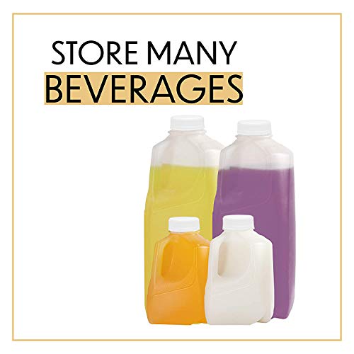 Half Gallon Jugs With Caps 64oz (6PK) and 32oz (6PK) Empty Plastic