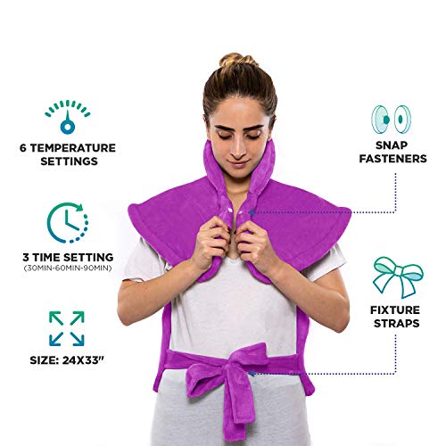 Cure Choice® XL Electric Heating Pad for Back Pain Relief, Ultra Soft