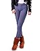 HDE Women Winter Knit Leggings Fleece Line Nordic Design Thermal Insulated Pants (Light Blue Denim Jeggings, Medium)